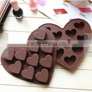 2014 newest heart shape silicone mould for chocolate