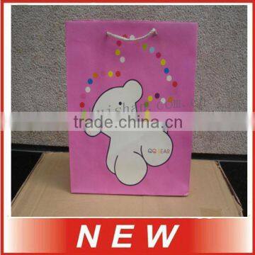 Pink beer paper bag,gift packing bag