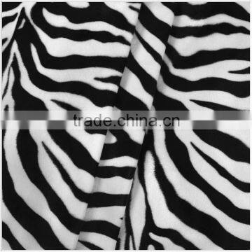 100% Polyester Big Zebra Velboa Faux Fur Fabric Velboa Fabric