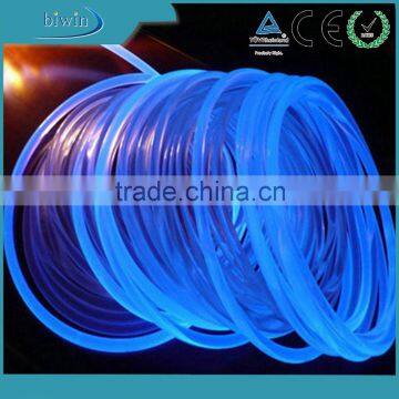 RGB color 12mm solid core side glow fiber optic oled light swimming pool rope light