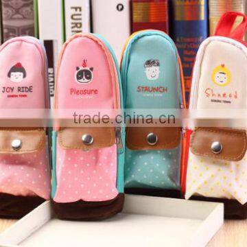 Korea style mini backpack shape pencil case made in china