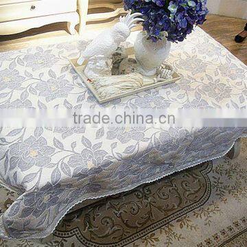 Jacquard woven chenille cotton handmade table cloth, table cover