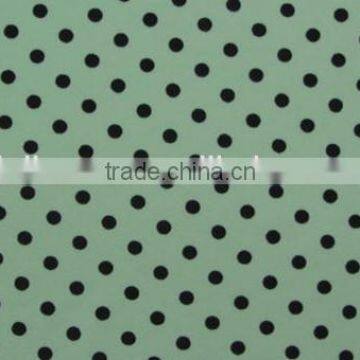 Black Dot on Green Polyester Milk Fiber Spandex Print Fabric Names photo-6