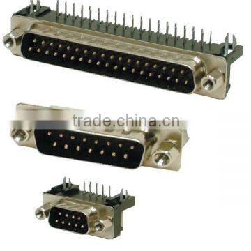 solder type/DIP 90/180 -degree D-sub Connectors in Connector Right Angle UL CE ROHS