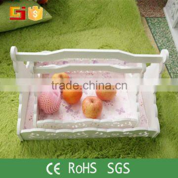 Pure white portable firewood fruit basket