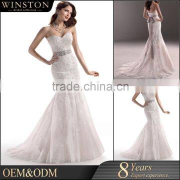 2016 hot sale 100% brand new tulle dress bondage wedding dress