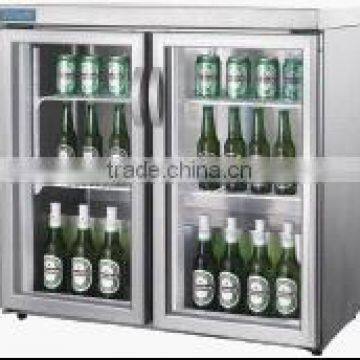 beer display with double doors countertop