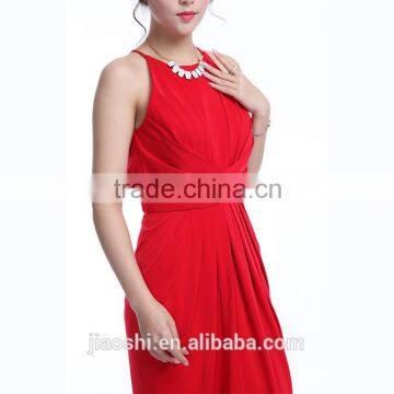 Europe and America OEM Fashion Style New Designer Long Red Color Formal Party Dress for Women photo-3
