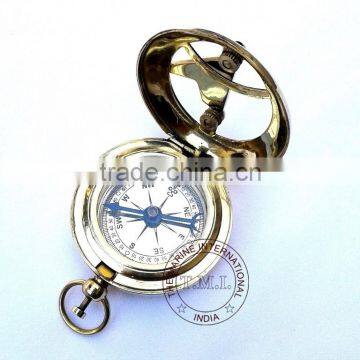 BRASS SUNDIAL COMPASS - NAUTICAL SUNDIAL COMPASS - DALVEY STYLE SUNDIAL COMPASS photo-2