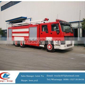 HOWO fire trucks fire fighting truck foam and water tank 12000L