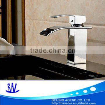 Waterfall bathroom faucet deck mounted mixer water taps hot and cold basin faucets