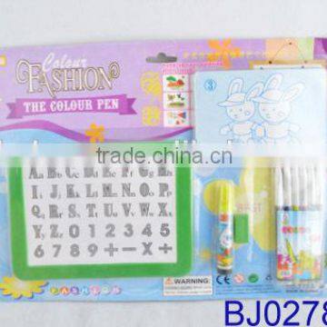 Education toy funny kids ABC practice writing board and diy coloring kit