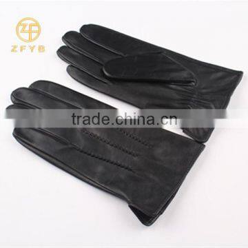 2016 best selling men's rabbit fur lined leather gloves