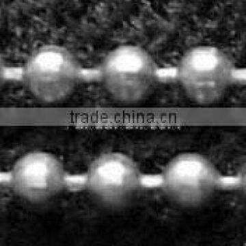 Iron Ball Bead Chains, Fashion Jewelry Chains, In Silver Color; Bead:1.5mm(CHB001Y-S)