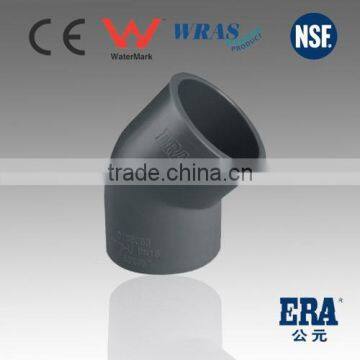 CE certificated DIN8063 PVC 45degree elbow