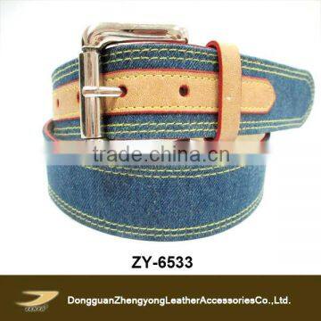 Blue boys canvas belts printed canvas belt(ZY-6533)