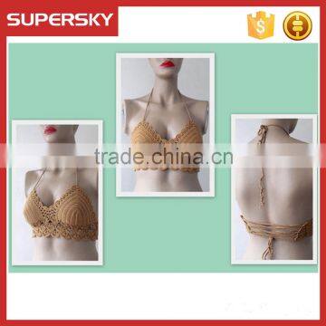 K-58 Sexy Hand Crochet Knitting Bikini Swimwear Classic Knit Crochet Sexy Ladies Women Knti Beach Bustier photo-3