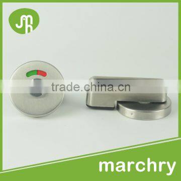 Stainless steel toilet cubicle partition fitting, door lock indicator