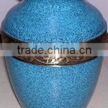 Avalon Series Evening Blue Brass Cremation Urn