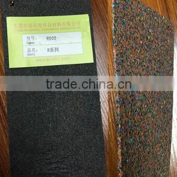 Elastic floor underlay of rubber granuels and rubber foam for indoor gymnasium