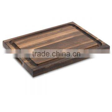 shaped Walnut Wood Vegetable Cutting Board With Groove