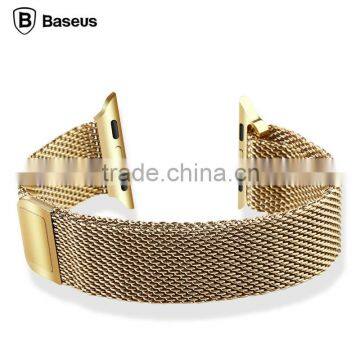 Luxury Golden Stainless Steel Strap for Apple Watch with Connector Adapter