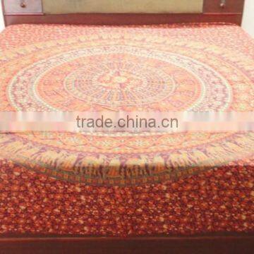 RT-641 Animal Printed Tapestry Wall Throws Indian decor Art Sanganeri Screen Print Bedspread Jaipur