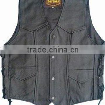 DL-1583 Leather Vest , Sports Vest , Leather Garments