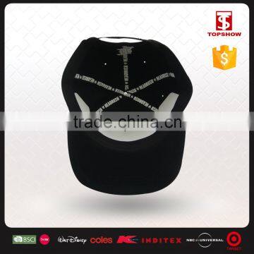 6 Panel Cotton Simple Snapback 3D Embroidery Cap With Printing Inner Bordering photo-3