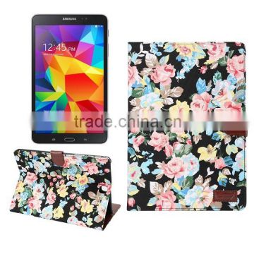 Printing cotton fabric case, Flip stand with card slots for Galaxy TAB A9.7