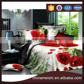 New design 3D Rose Luxury 4 pcs king bedding sets duvets cover bed linens home textiles