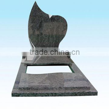 SKY-M15 European Granite G654 Sharped Monument Doubule Upright Tombstone Design