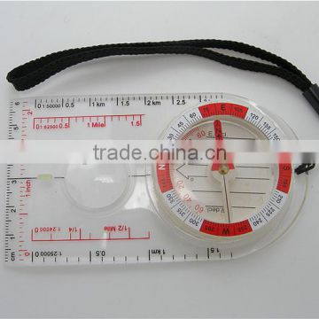 Outdoor Hiking Camping Baseplate Map Compass With Measure Ruler Orienteering Compass