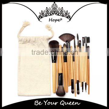 High Grade 18pcs Full Set Bamboo Handle Brushes