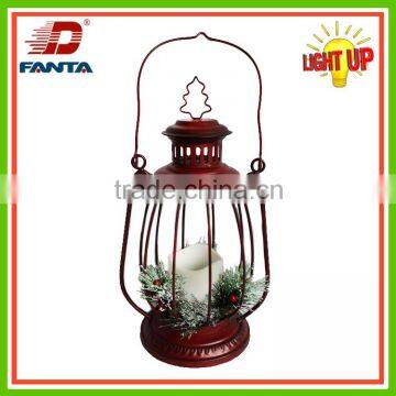 Fancy antique finish iron Christmas lantern for holiday decoration