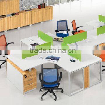 Quanya office furniture desk modern design workstation for 4 person