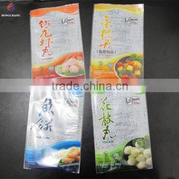 Custom printed BOPP PE laminated plastic frozen food packaging bag for fish ball and fish cake packaging