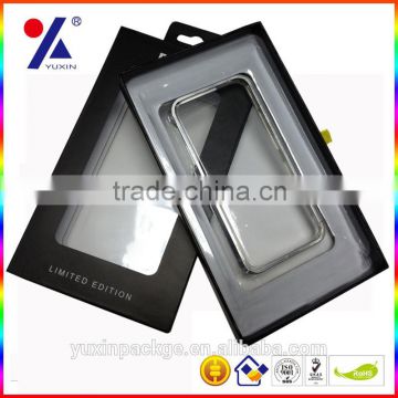 high quality cell phone case paper packaging box with PVC window