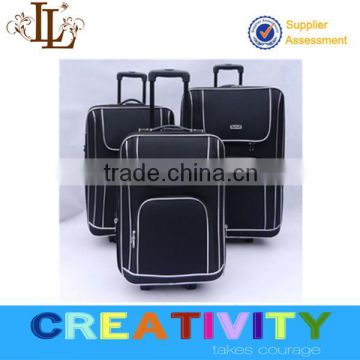 soft polyester 2014 black trolley case hand carry luggages