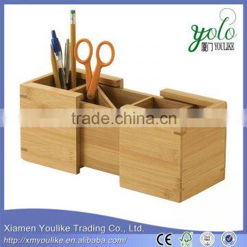 2016 New Design Bamboo Expandable Pencil Holder