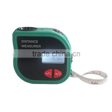 New mini tapeline-shaped ultrasonic distance meter with tape measure 18M with high Accuracy