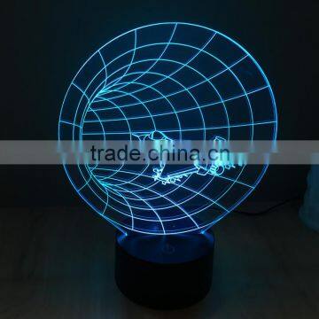 3D Optical Night Light Time Machine 7 RGB Light Colors 10 LEDs AA Battery or DC 5V Mixed Lot photo-2