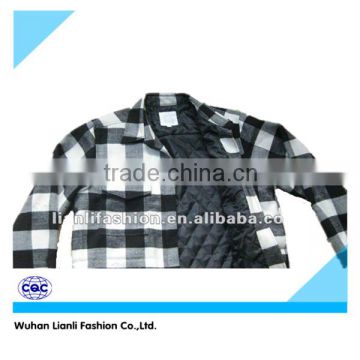 padded mens winter warm plaid shirt with flannel