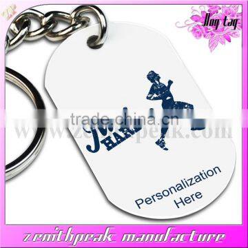 Factory direct sale custom shape dog tag running dog tag with key ring