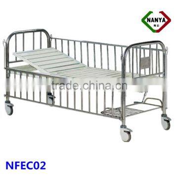 NFEC02 CE Approved stainless steel hospital baby bed,adjustable baby cot