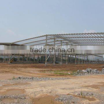 Ivory white pre-engineered iron structure warehouse