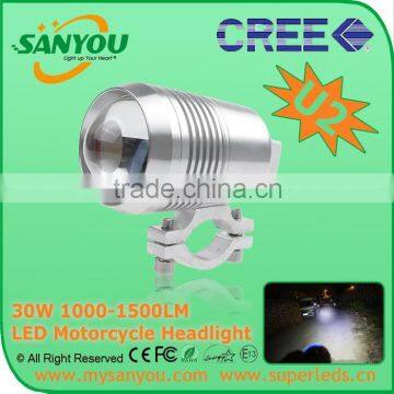 2014 Sanyou LED Motorcycle Headlight U2 30w Motorcycle LED Headlight