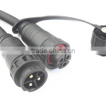 Injected Molded Cable Waterproof Cable Outdoor 3 Pin Connector