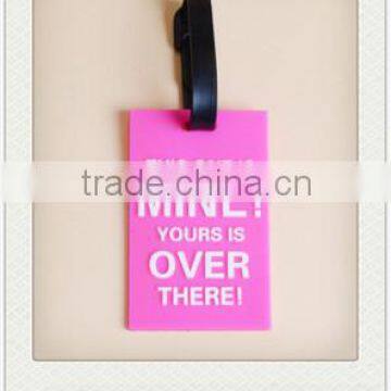 Wholesale custom blank plastic luggage tag soft pvc luggage tag for travel