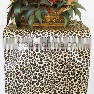 Animal Printed Leopard Pintuck Table Runner